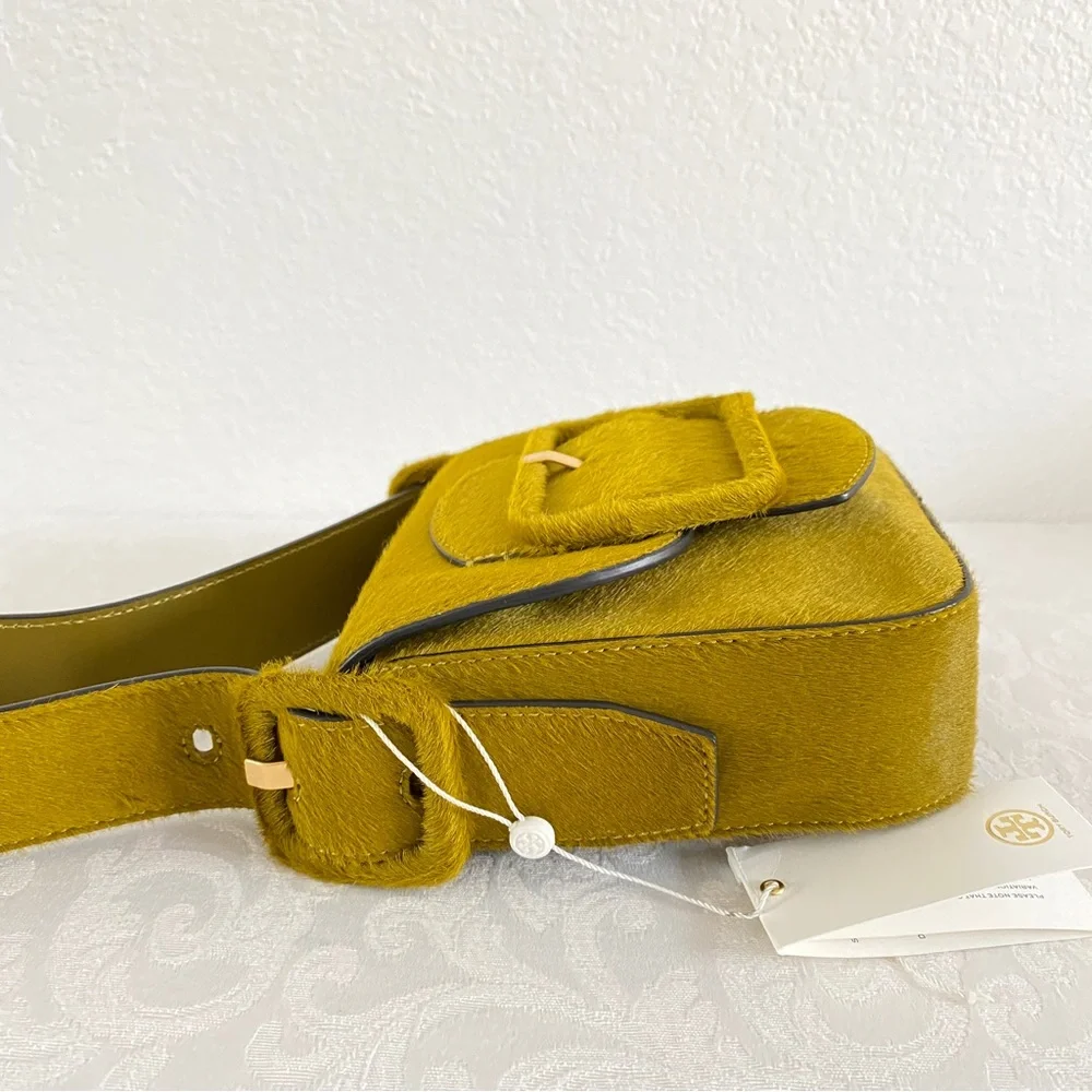 Tory Burch Sawyer green Calf Hair Bag
